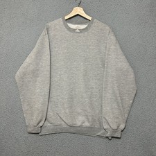 Vintage Adidas Crewneck Sweatshirt Men M Fit L Gray Pullover Embroidered Logo