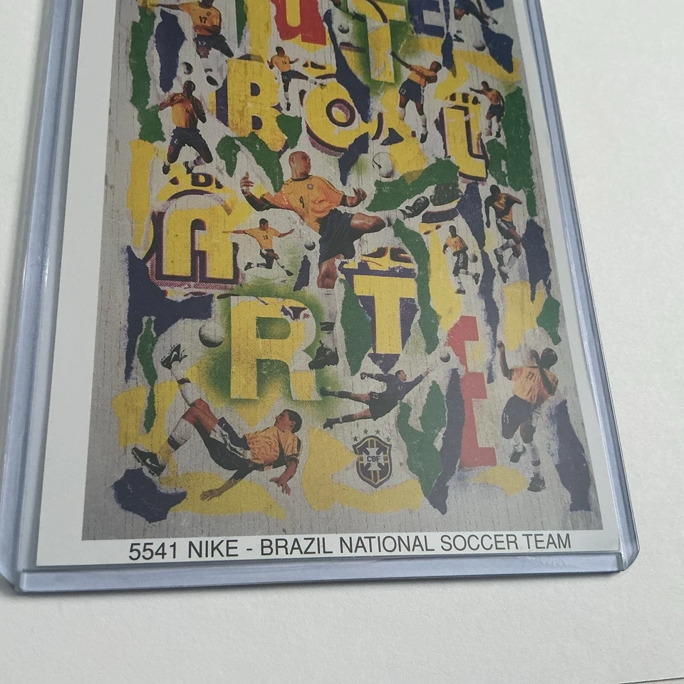 Cartão pôster promocional vintage 1998 Nike Copa do Mundo Futebol Seleção Brasileira 4x6 - Imagem 3 de 4