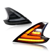 Pair Clear/Smoke Lens Tail lights For Nissan 370Z Z34 2013-2021 LED Rear Lights