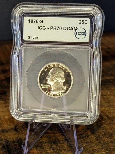 Bicentennial 1976-S Washington Quarter Silver Proof PR70 DCAM ICG
