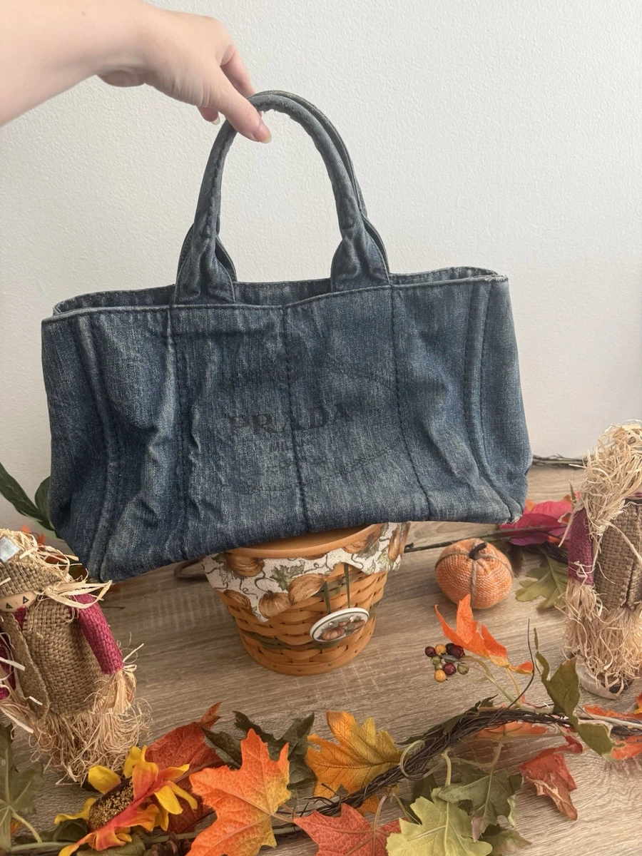 PRADA Canapa Denim Bags & Handbags for Women for sale | eBay