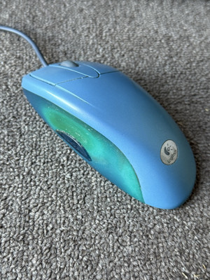 RARE Vintage Logitech iFeel MouseMan Wheel Mouse M-UN53b iMac G3