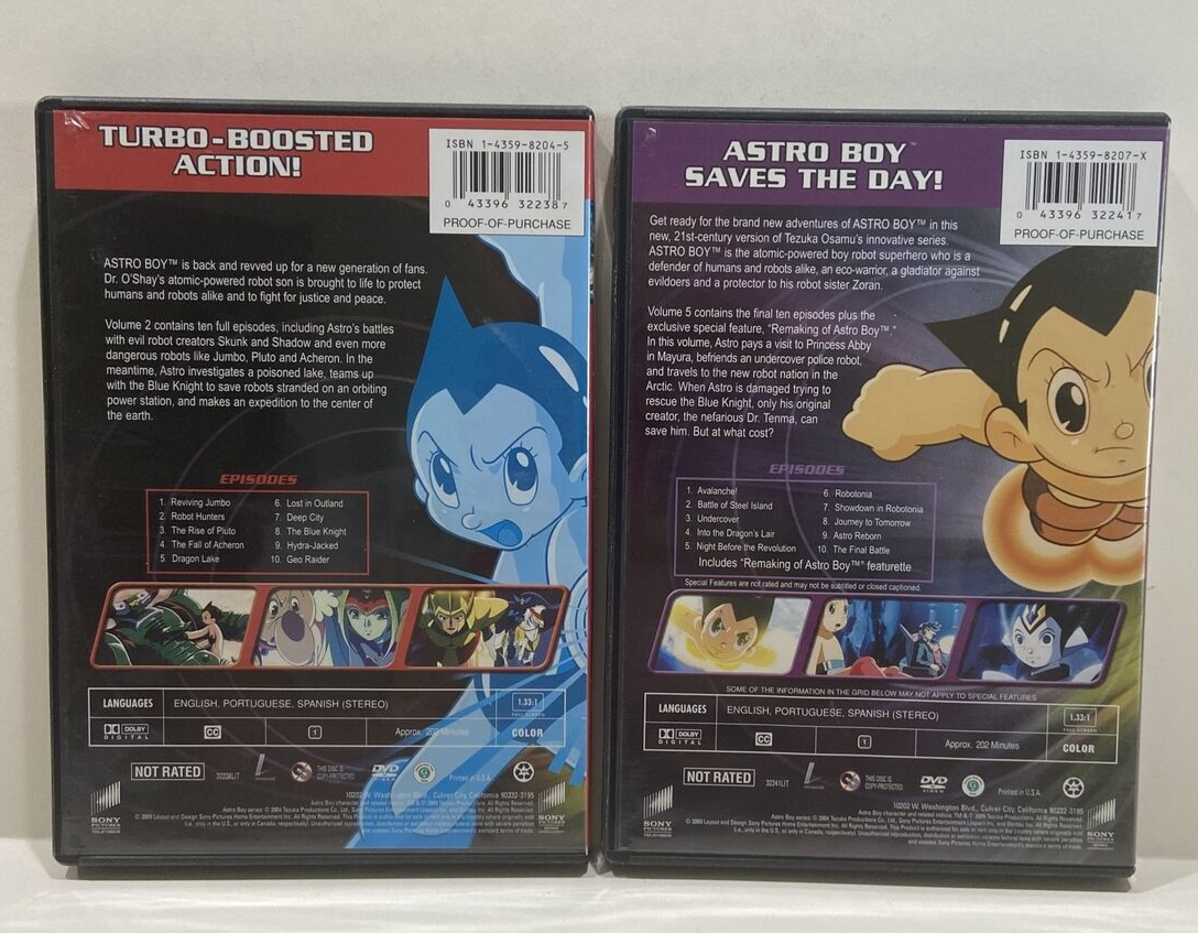 Astro Boy - Vol 2 & Vol 5 (DVD, 2009) 43396322387| eBay