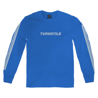 TURNSTILE Tシャツ 青色 L size ブルー　バンド Turnstile Never Enough Royal Blue Long Sleeve Shirt X-Large