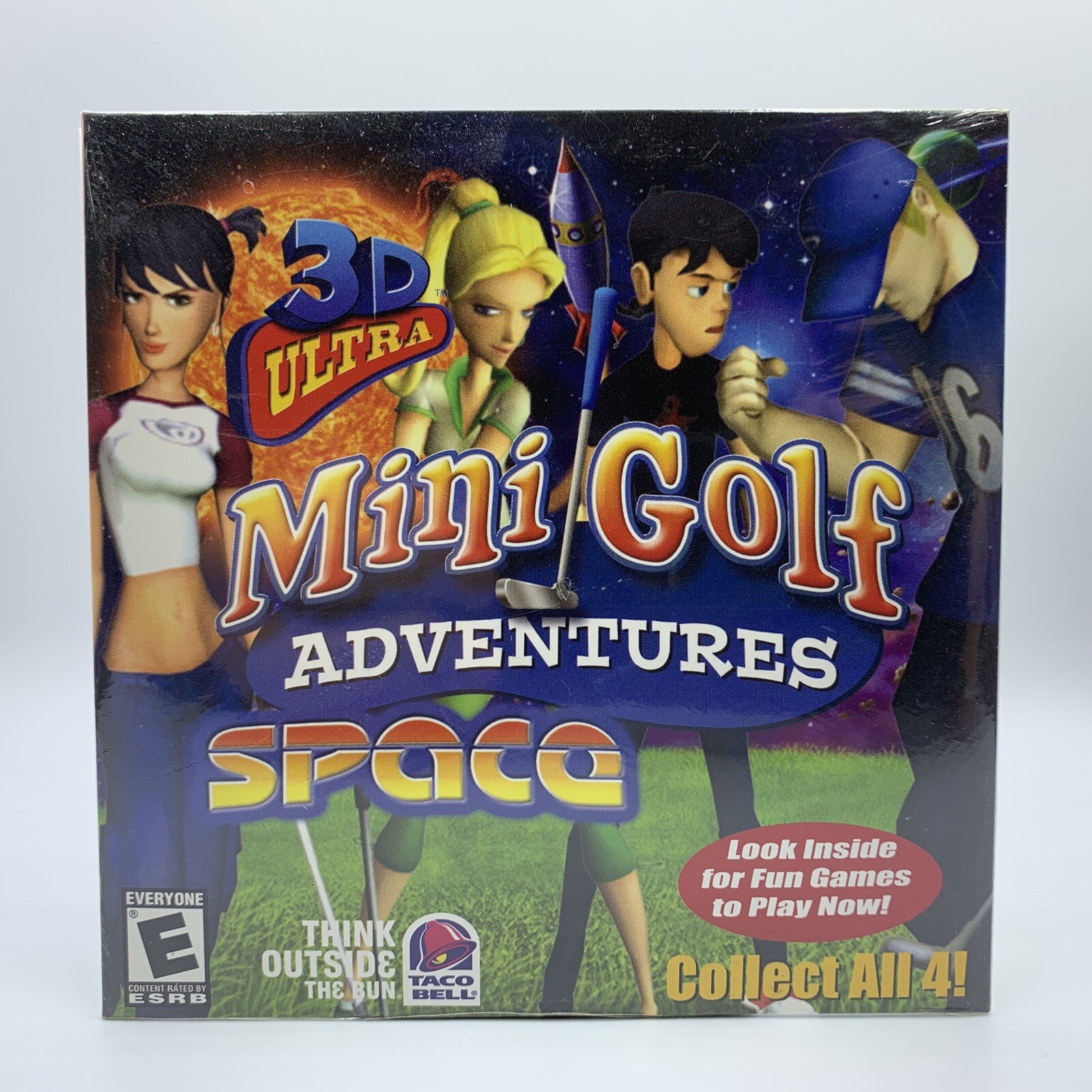 NEW SEALED - Taco Bell Mini Golf Adventures Space 3D Ultra CD Disc Computer 2007