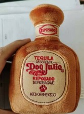 NEW Dog Julio Tequila Plush Dog Toy Fun Novelty Alcohol Squeaker - Medium