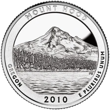 2010 P Mount Hood NP Quarter. ATB Series Uncirculated From US Mint roll. 543