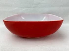 Vintage Red Pyrex Square Bowl 2 1/2 qt Primary Color 525B-025 Hostess Serving A