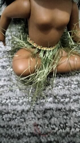 Vintage 70s Shiba Luau Grass Skirt 5" Hula Dancer Girl Rubber Doll Japan AS Is - Picture 7 of 7