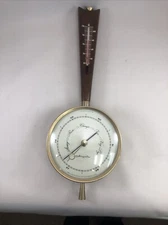 Vintage Mid Century Modern 1956 Airguide Barometer & Thermometer Temperature 