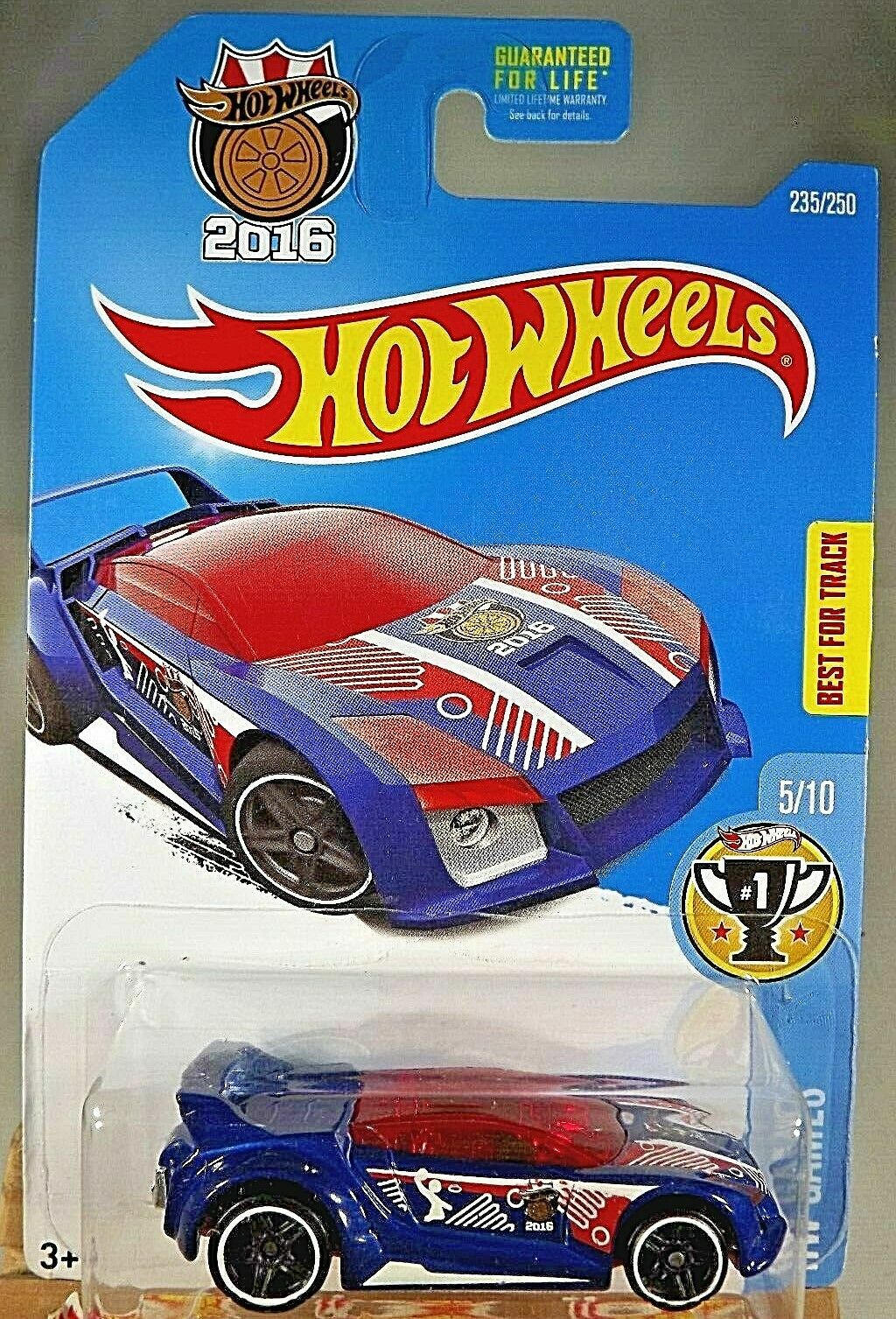 2016 Hot Wheels #235 HW Games 5/10 QUICK N' SIK Dark Blue w/Black Pr5 Spokes