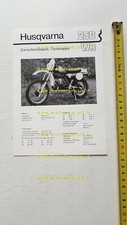 Husqvarna WR 250 Enduro 1981 scheda tecnica cartella stampa