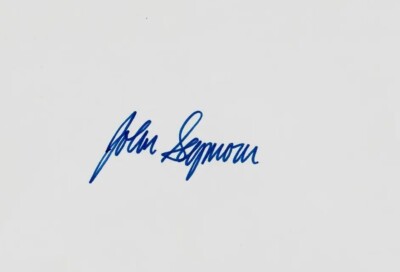  California Senator  John Seymour Signed 4X6 Card COA