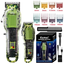Kemei Cordless Electric Hair Trimmer Clipper Professional Cutting Machine Shaver