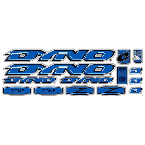 DYNO 1998 ZONE for chrome frame decal set old school bmx