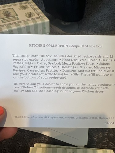 Pfaltzgraff Naturewood Recipe Box 38 Branded Recipe Cards 12 Separator Cards - Picture 10 of 10