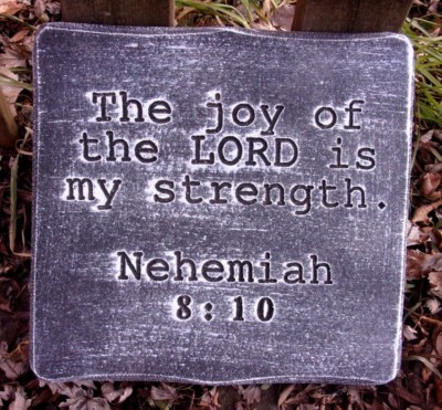 Nehemiah 8:10 mold plaster concrete casting religious mould  11'' x  10'' x 3/4'' 