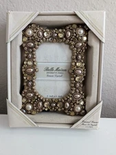 Belle Maison jeweled picture frame 2x3 photo mini enamel crystal jewels NEW