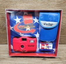 VTG-NOS Vivitar 35mm Red Point  Shoot Film Camera Set Jc Penney After School