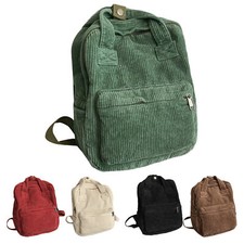 Corduroy Backpack For School Travel Daypacks Zipper Laptop Backpack With Handle