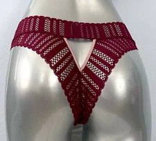 Victoria's Secret Tanga V Panty Luxe Lingerie Campari New Sexy Cut Out XS S M L