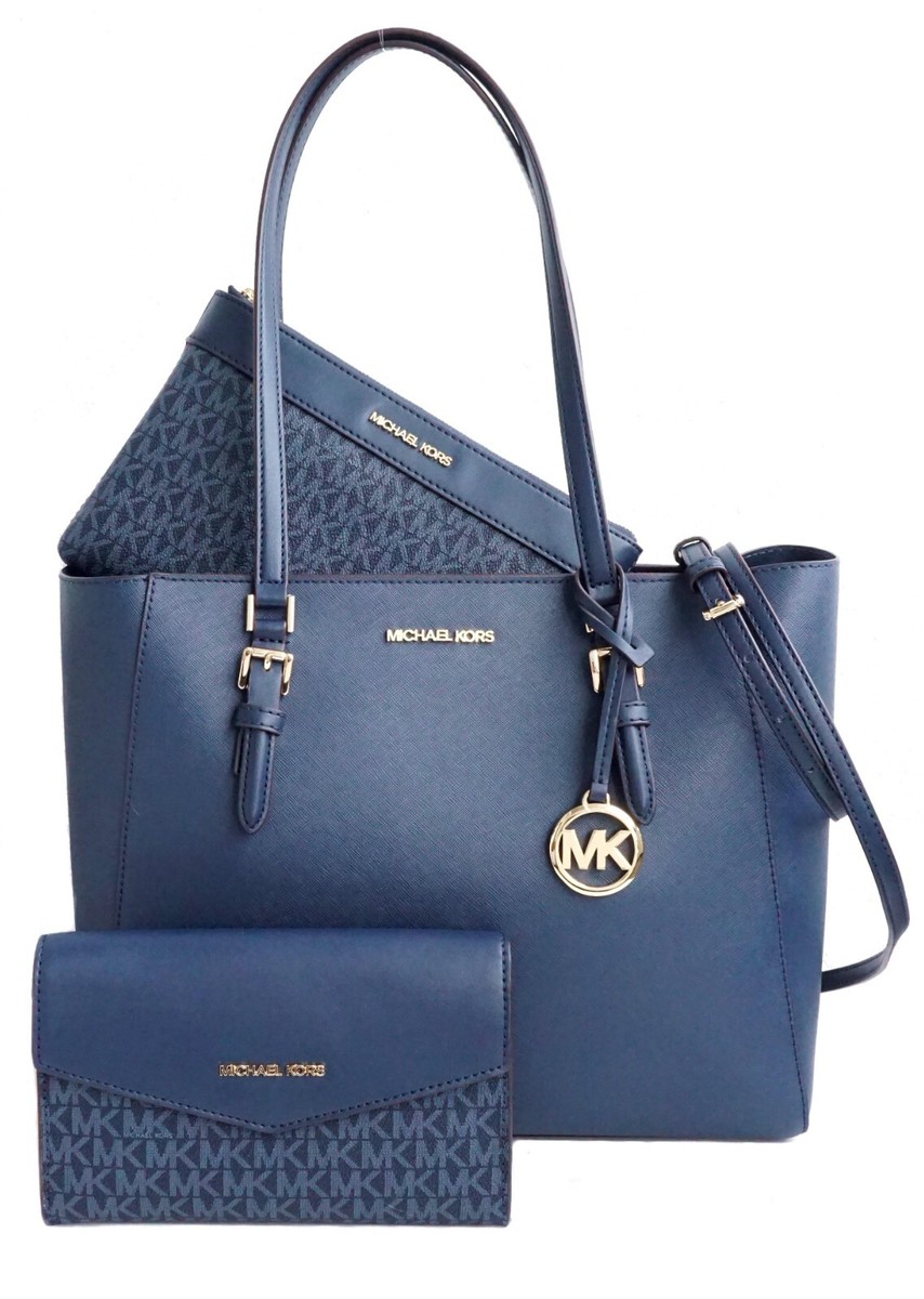 Michael Kors Charlotte LG Tote 3 IN 1 Leder Schultertasche+ 