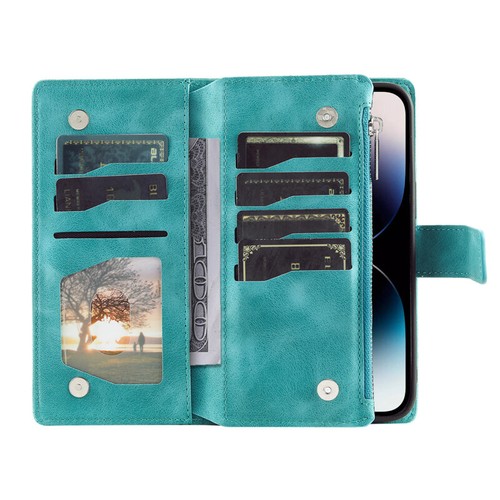 Crossbody Wallet Case Zip Card Flip Cover for iPhone 16e/15/14/13/12/11 XR SE 8 - Picture 5 of 33