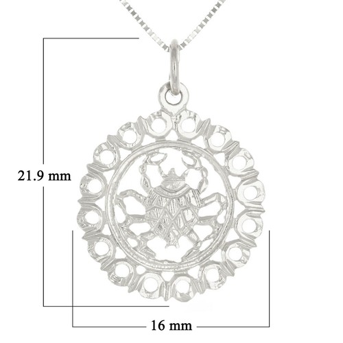 14k Yellow or White Gold Zodiac Sign Charm Pendant Necklace 18" - Picture 48 of 84