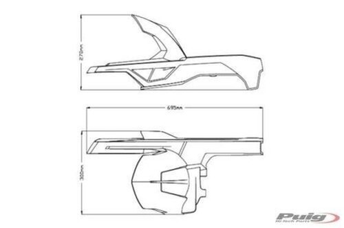 Fender Hugger Mate Negro Puig Para BMW F900 R & XR 2020 - 2024 - Imagen 4 de 8