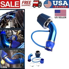 Car Cold Air Intake Filter Induction Kit 3 Pipe Aluminum Power Flow Hose System