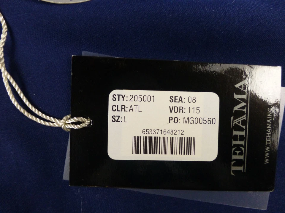 Tehama Golf 1/4 Zip Windbreaker Jacket Size L NWT Blue LOGO - Image 4 of 4