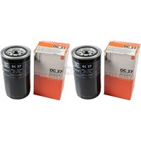 2X Mahle / Knecht ÖLfilter OC 27 Oil Filter