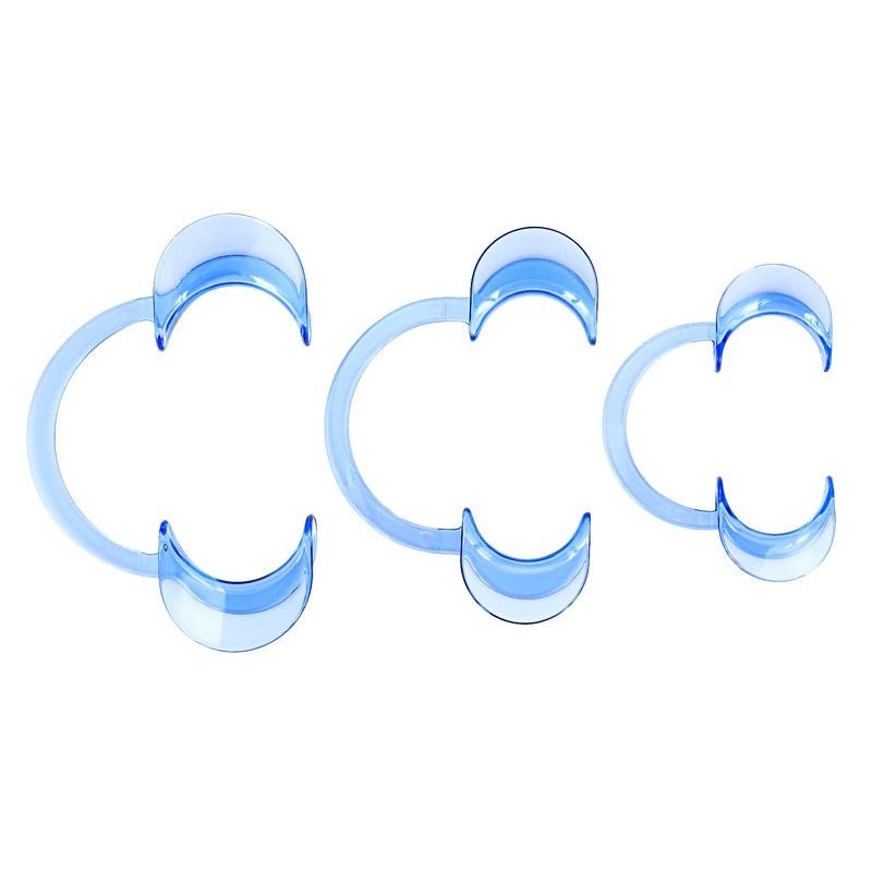 M Size 20Pc Dental Blue Mouth Opener Teeth Lip Cheek Intraoral Retractor C Shape