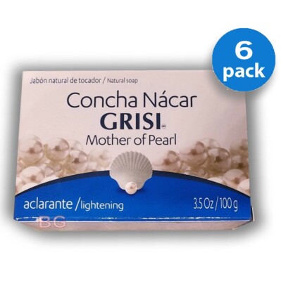 GRISI MOTHER OF PEARL SOAP Natural Scented Bar 3.5oz Concha Nacar Jabon (6 Bars)