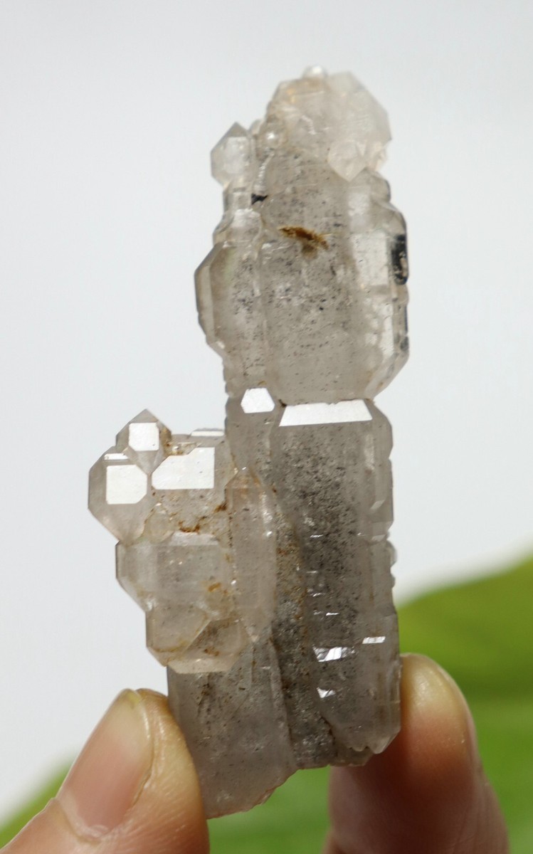 21.8g Unique NATURAL skeletal Elestial QUARTZ Crystal Double End