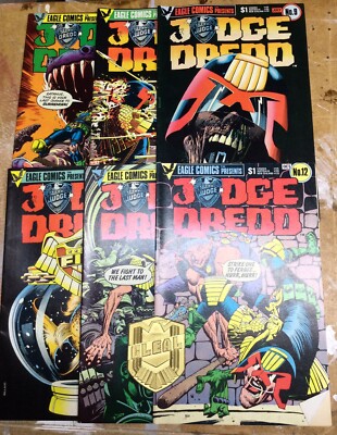Judge Dredd # 7 bis 12 Eagle Comics 2000AD 1986