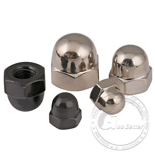 Tuercas de cúpula cabeza de cúpula hexagonal M3 M4 M5 M6 M8 M10 M12 tuerca de tapa niquelada negra zinc - Imagen 2 de 20