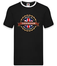 Made In Sheringham - Mens Ringer - Town City Village Born Love Live Homewtown