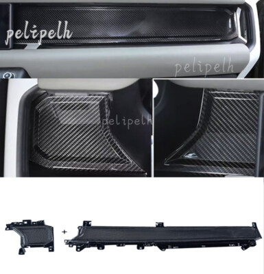 Real Carbon Central Console Panel Replacement For Defender 90 110 130 2020-2025
