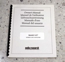 AUDIO RESEARCH LS7 Amplificatore di linea stereo PREAMPLIFICATORE manuale originale proprietari