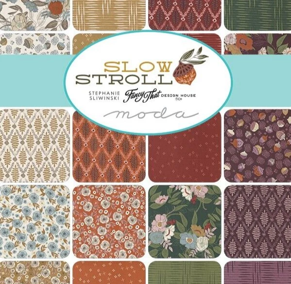 SLOW STROLL 3 yds Moda Fabric quilting fall sewing floral pine shabby 45544-20 - Image 3 of 3