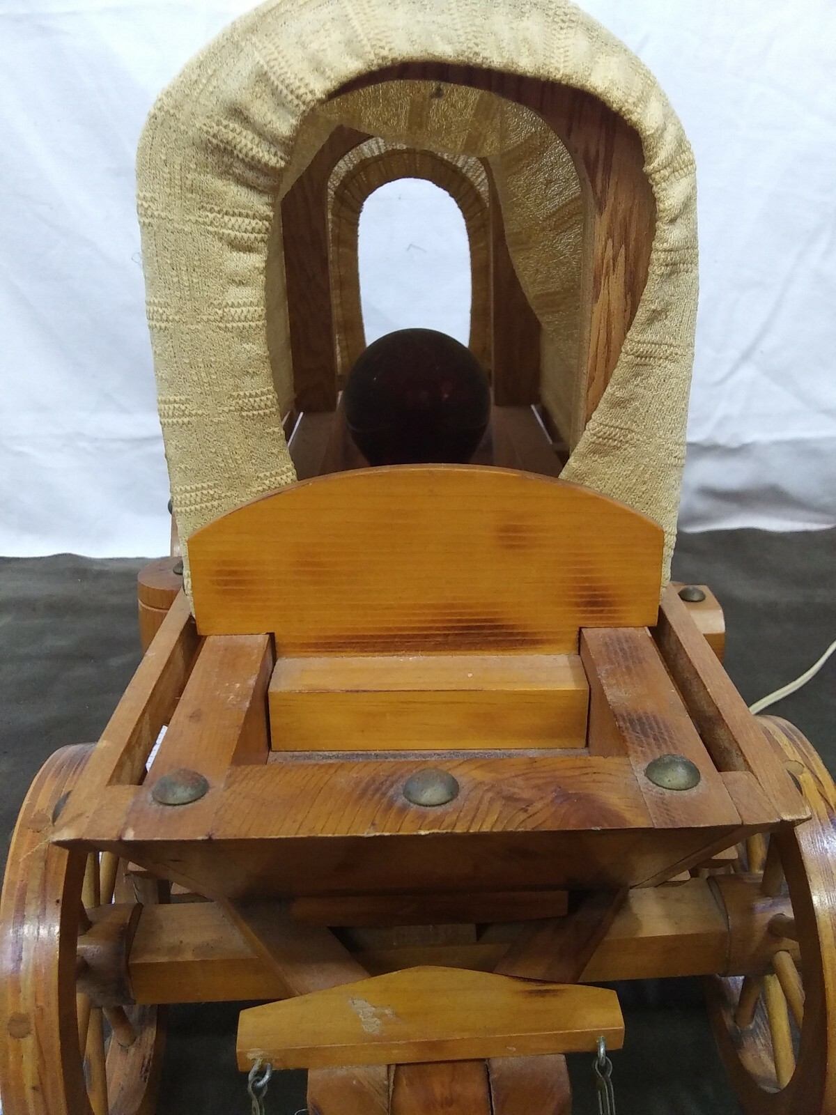 Vintage Wooden Western Covered Wagon Stagecoach NIGHT LIGHT LAMP WORKS ...