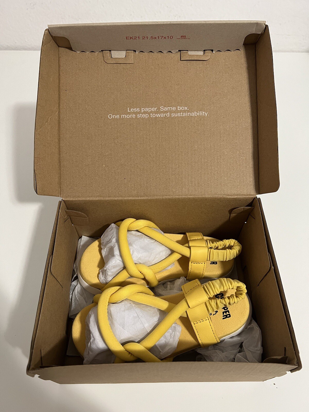 Camper For Kids Oruga Yellow Sandals for Girls Size 11 USA