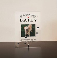Personalised Pet loss Memorial Photo Plaque Dog Cat Horse Keepsake Gift