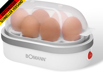 Bomann  Eierkocher Für Bis Zu 6 Eier | Egg Cooker Mit Antihaftbeschichteter Heiz