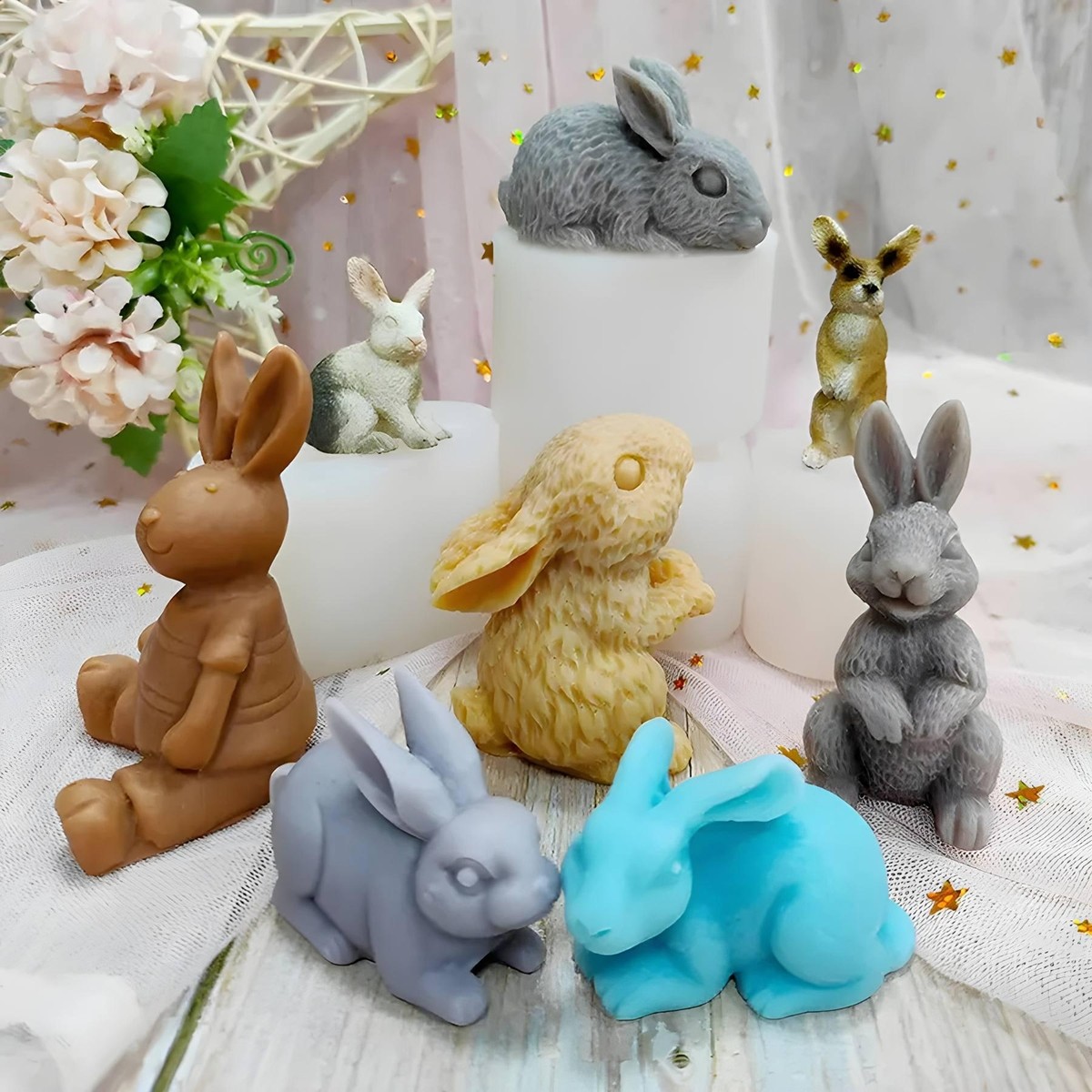 Ostern Silikonformen Set – 8 Verschiedene Osterei-Gießformen Für Harz, Gips, DIY, Wiederverwendbar