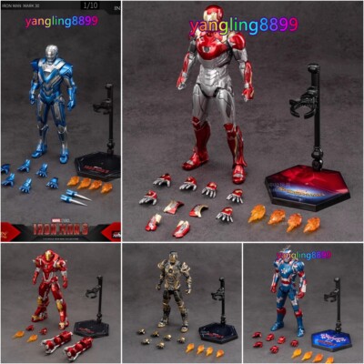 ZD TOYS Iron Man 1:10 scale Mark 30/35/41/47 Action Figure Kids Toy Xmas Gift
