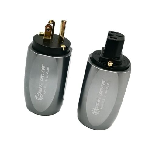 KRELL 3 HiFi Audio Adapter US Power Plug Frozen Aluminium Alloy IEC Connector - Afbeelding 1 van 9