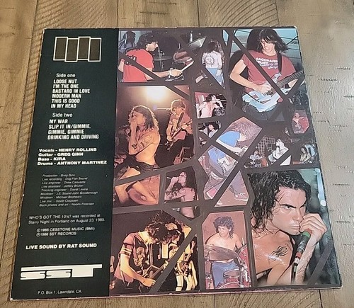 BLACK FLAG Live Who's got the 10 1/2 Vinyl LP 1986 With Orginal Insert See Pics - Picture 6 of 17
