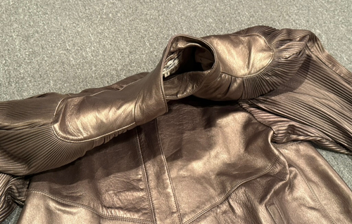 Vintage Giovinezza Moda by Rocco D'Amelio Leather Trench Coat Jacket S Rome - Picture 9 of 10